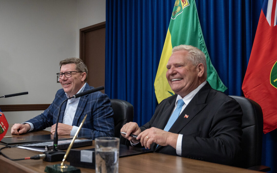 Ontario, Saskatchewan sign agreement to free up trade ahead of meeting with Carney